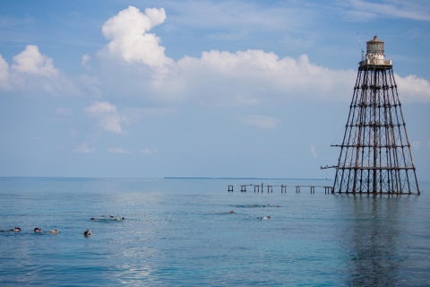 Key West: croisière de plongée avec tuba au coucher du soleil avec bière pression et vin