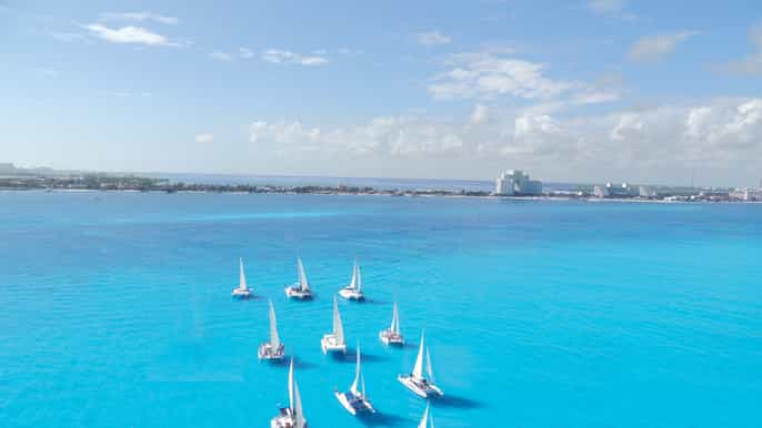 cancun isla mujeres catamaran tour with reef snorkeling