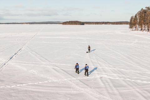 From Rovaniemi: Snow Shoeing and Ice Fishing Tour
