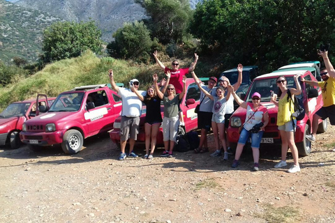 Jeep safari na południe wyspy, do plaży palmowej i wąwozów