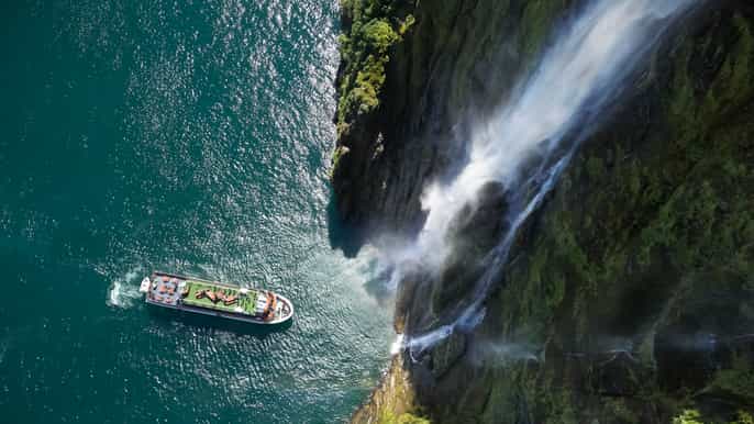 milford sound 2hour waterfalls peaks and wildlife cruise