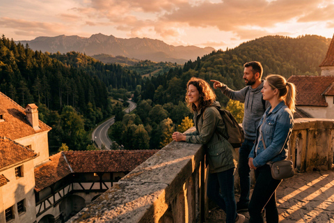 Bucharest : Peles, Bran & Wednesday Castles + Brasov Tour COACH TOUR Audio guide in 24 languages