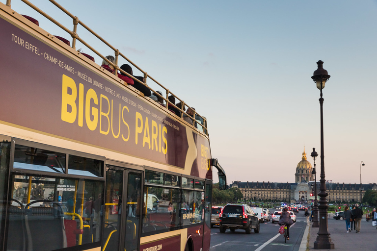 Parigi: Tour del Big Bus in autobus Hop-on Hop-off e crociera sulla SennaCrociera hop-on hop-off di 48 ore e sulla Senna