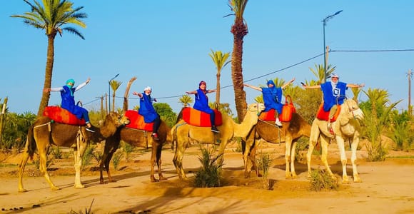 Marrakech : Balade à dos de chameau au coucher du soleil dans la Palmeraie