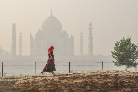 Från New Delhi: Heldagsutflykt till Taj Mahal i liten gruppRundtur från mötesplats