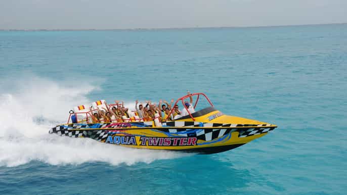 cancun hochgeschwindigkeitsbootsabenteuer