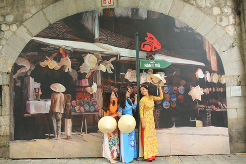 Hanoi: Tradicional Ao Dai Dress e Non La Hat RentalOpção Padrão