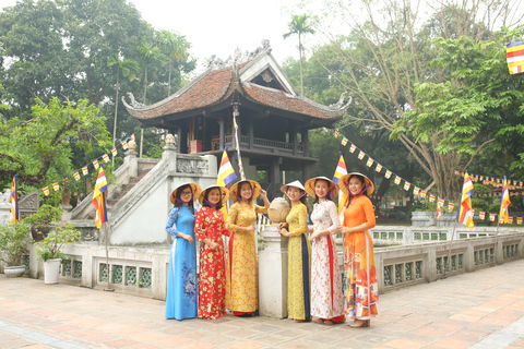 Hanoi: Tradicional Ao Dai Dress e Non La Hat RentalOpção Padrão