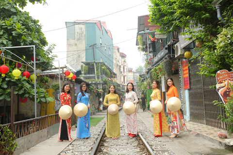 Hanoi: vestido tradicional Ao Dai y alquiler sin sombreroOpción estándar