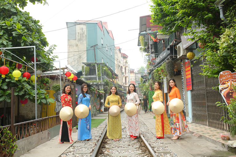 Hanoi: Tradicional Ao Dai Dress e Non La Hat RentalOpção Padrão