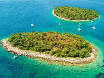Spalato/Trogir: Tour in motoscafo della Laguna Blu e delle 3 isole