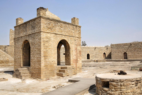 Baku: Gobustan, Volcanoes, Fire Temple and Yanardag Day TripGroup Tour with Entrance Tickets