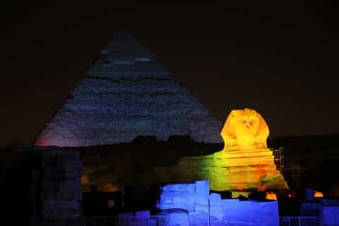 Cairo: Giza Pyramids Sound and Light Show with Transfers