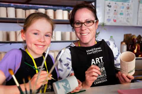 Ceramics Painting Activity in Siem Reap