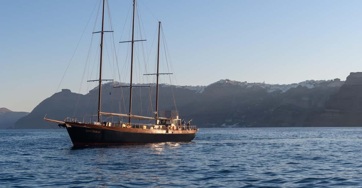 Volcano, Hot Springs, Thirasia Cruise and Oia sunset — a boat tour from Santorini, Greece