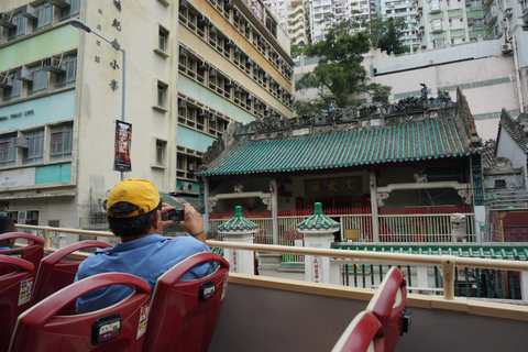 Hong Kong: Hop-On Hop-Off Bus Tour with Optional Peak Tram 48-Hour 3-Route Ticket, Star Ferry, and choice of add-on