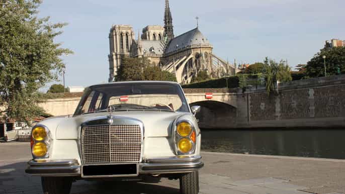 paris 2.5hour guided vintage car tour and wine tasting
