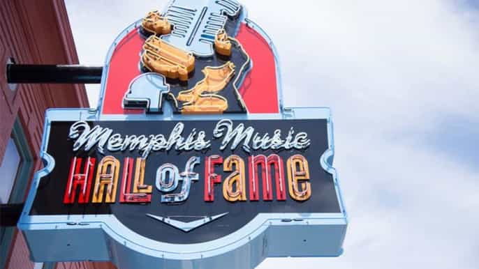 eintrittskarte für die memphis music hall of fame