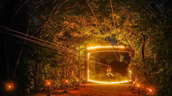 desde cancún tickets de noche y transporte xplor fuego park