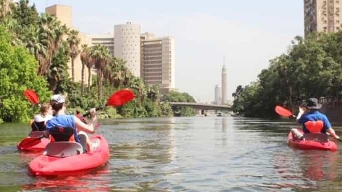 cairo kayaking on the river nile
