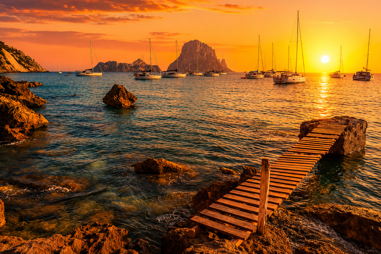 Ibiza: Natural Pools and Es Vedra Sunset by Jet ski