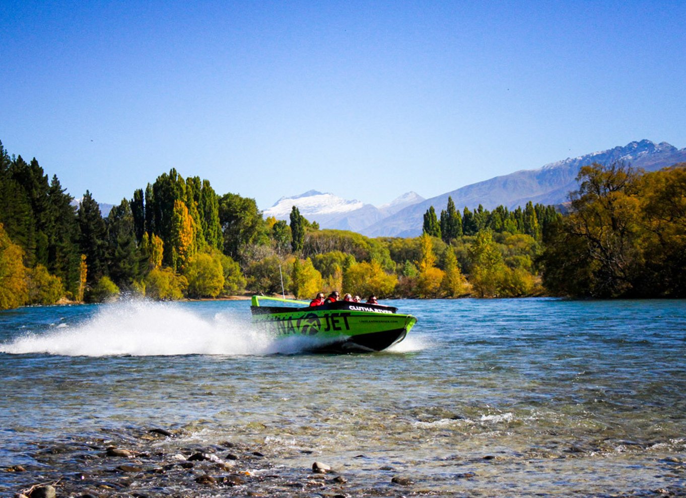 Wanaka: Bådtur på Clutha-floden