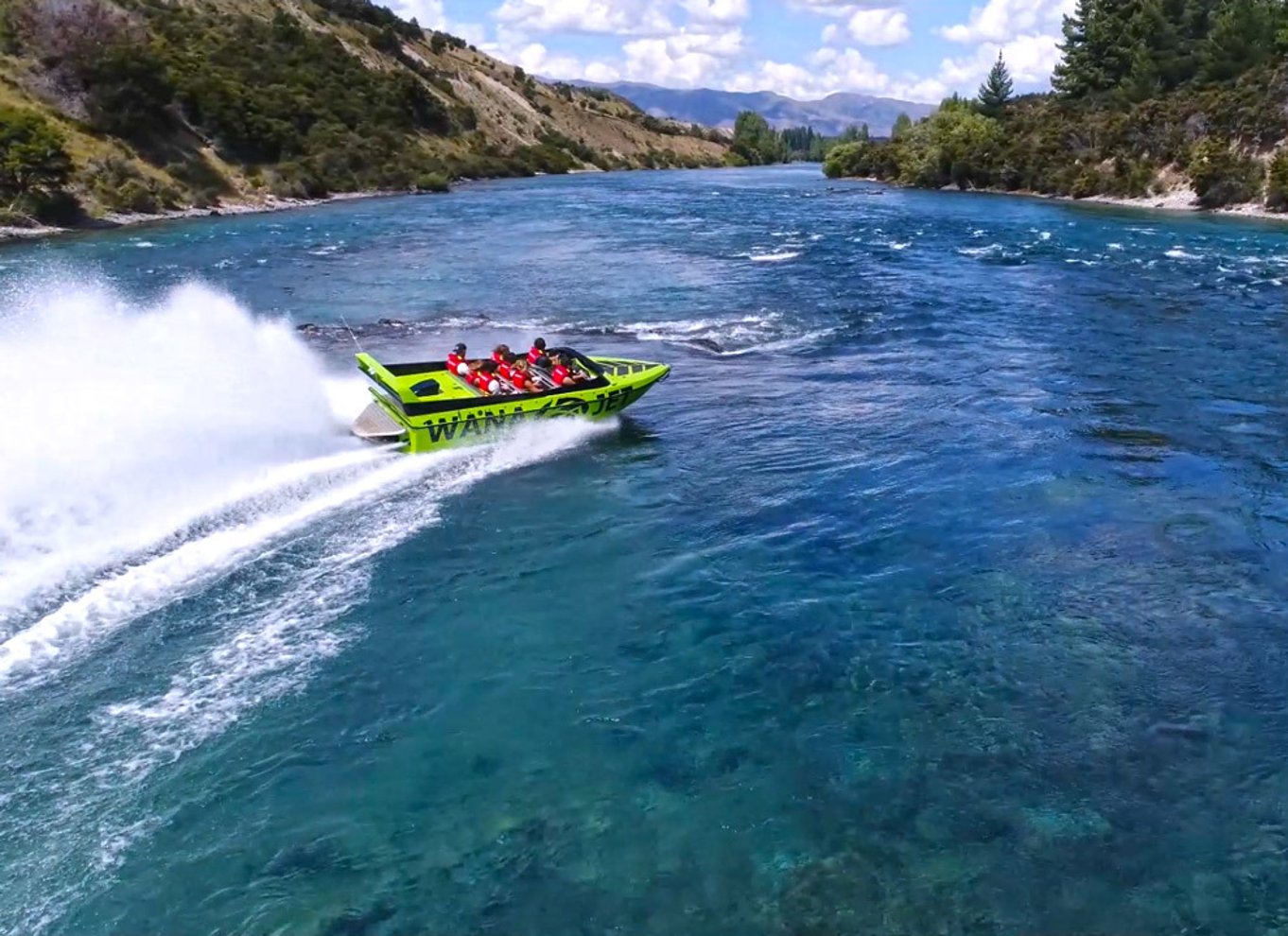 Wanaka: Bådtur på Clutha-floden