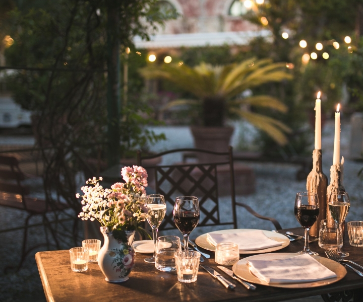 Buggiano Castello: Romantic Tuscany Villa Candlelight Dinner