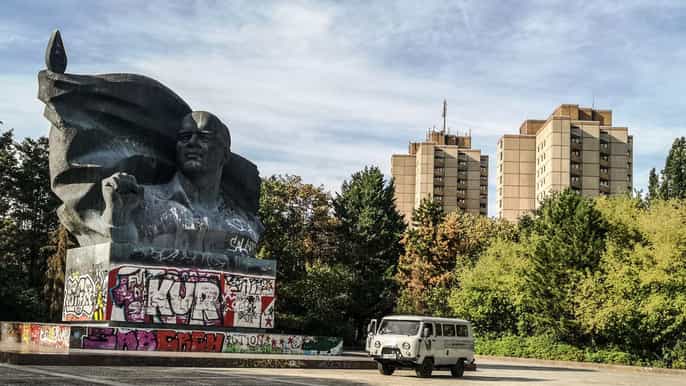 east berlin private sightseeing tour in a russian van