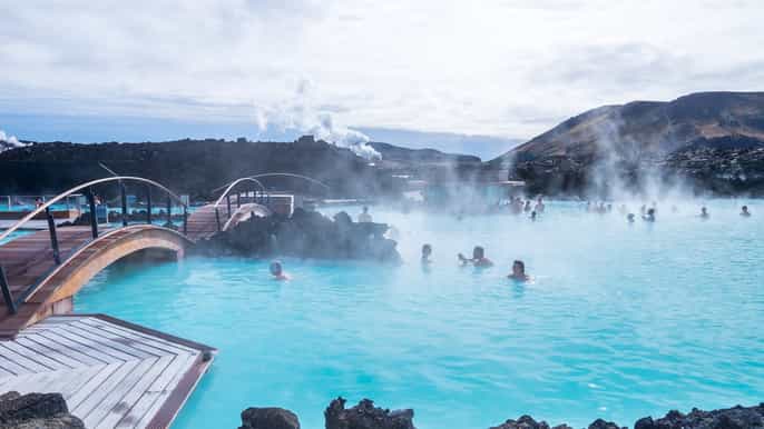 from reykjavik golden circle kerid crater and blue lagoon