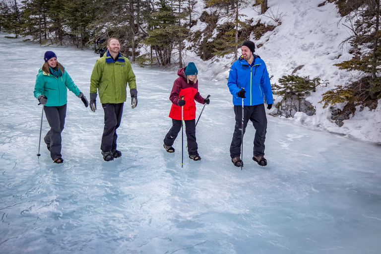 Banff: promenade sur glace dans le canyon de la grotte