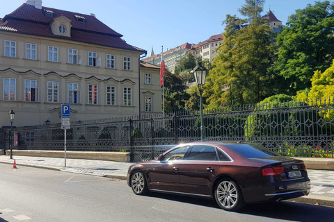 Prague : Transfert privé de/vers l'aéroport Václav HavelDe l'aéroport PRG à Prague par Eco Sedan