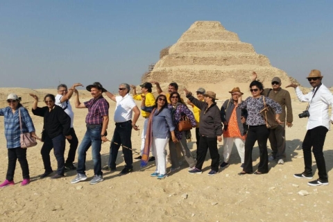 Le Caire: Djoser, Bent Pyramid & Memphis Day TripOption partagée avec transport et guide, sans billets