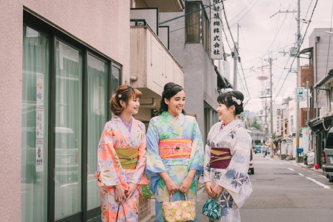 Kyoto: Rent a Kimono for 1 day Kimono Rental Hana Plan with hairstyling