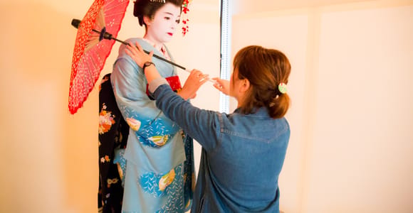 Kyoto: Maiko-Umstyling: 2-stündiges Erlebnis & Fotoshooting
