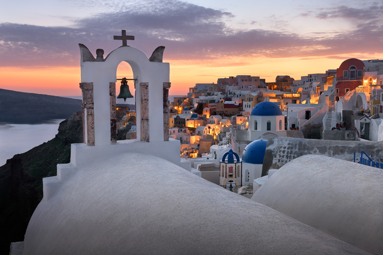 Santorini: esperienza combinata con crociera al vulcano e tour in autobus dell&#039;isola