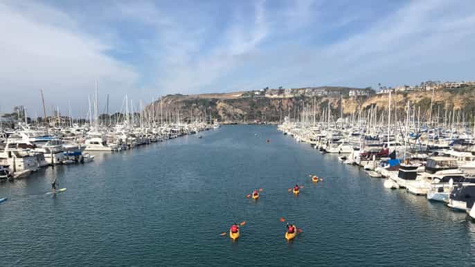 dana point tour di 3 ore in kayak e trekking per piccoli gruppi