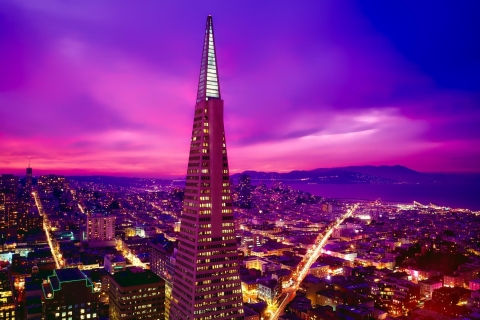 San Francisco: Skyline & Attraktionen bei Nacht im eTuk-TukSan Francisco: 2-stündige private Gruppen-Tuk-Tuk-Nachttour