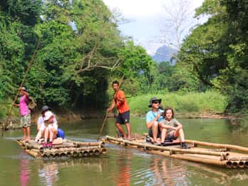 Khao Lak: Khao Sok Bamboo Rafting und Elefantenbadetour