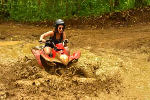 Jaco: Jaco Beach & Los Suenos ATV Tour with Waterfall