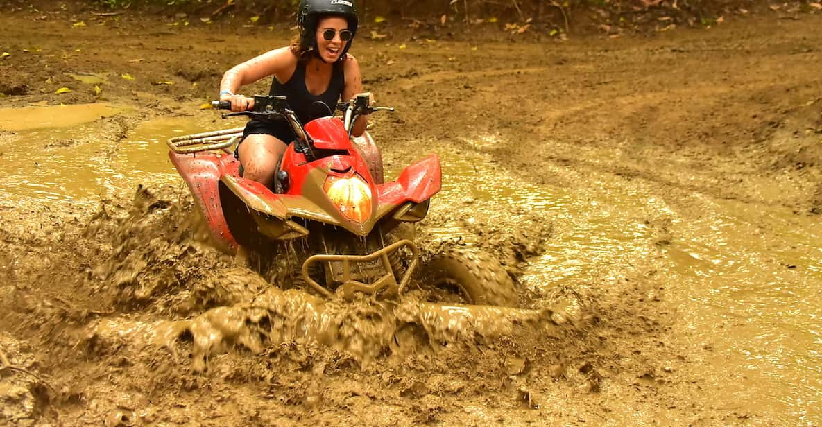 Jaco: Jaco Beach & Los Suenos ATV Tour with Waterfall
