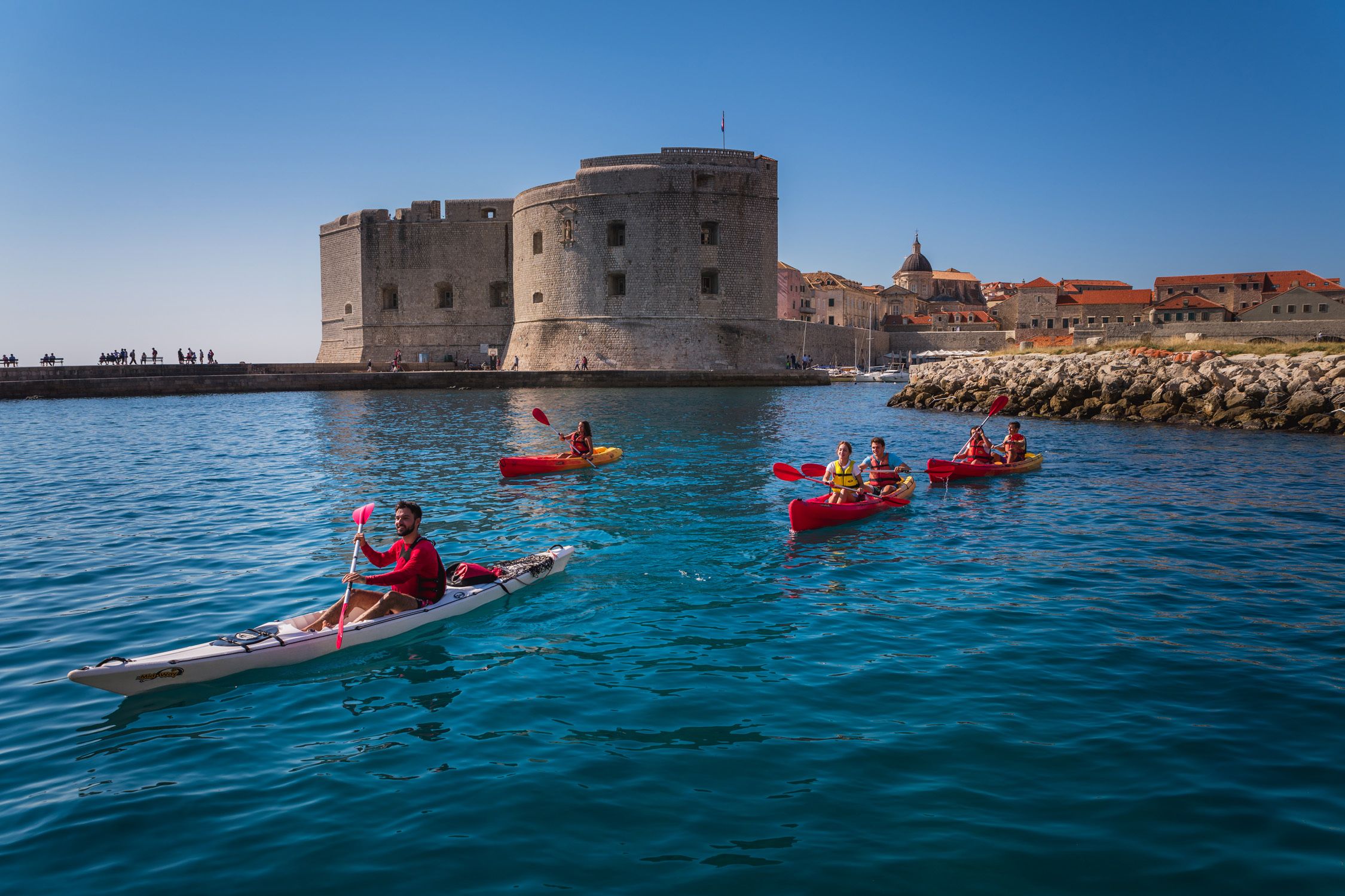 Dubrovnik: Geführte Tages-/Sonnenuntergangstouren mit Seekajakfahren und Schnorcheln