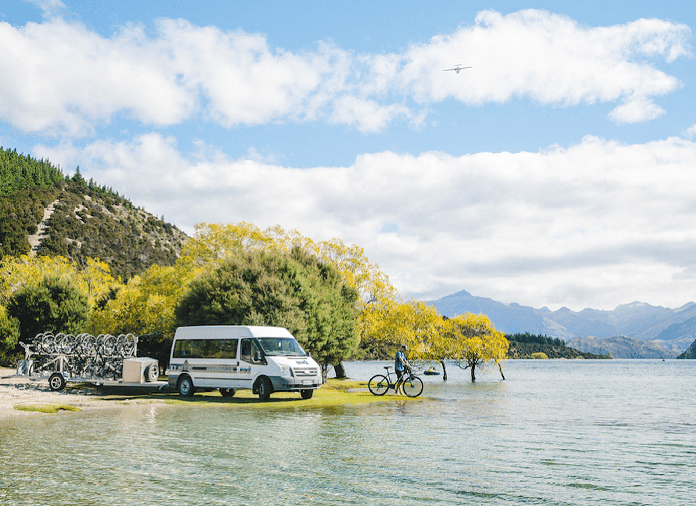 Wanaka: Selvguidet MTB eller e-cykel - Lake Hawea River Trail