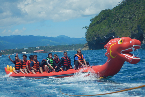 Boracay: paseo inflable en banana o bote dragón2 paseos en bote inflable tipo banana o dragón