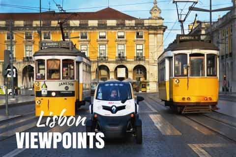 Lisbon: 3-Hour Viewing Points Tour by Self-Guided E-Car