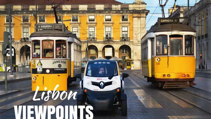 lisbon 3hour viewing points tour by selfguided ecar