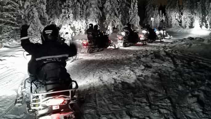from rovaniemi night snowmobile safari