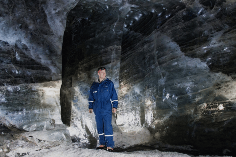 Da Gullfoss: Grotta di ghiaccio di Langjökull e tour in motoslitta