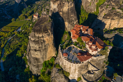 Athens: Meteora Monasteries & Caves Day Trip & Lunch Option Shared Tour in English with Bus Transfer and Lunch