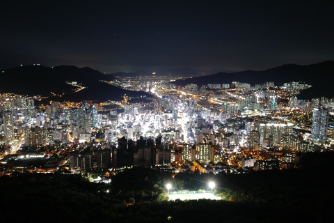 Busan: nachtelijke uitkijkpunten Tour met kleine groepen met avondcruise